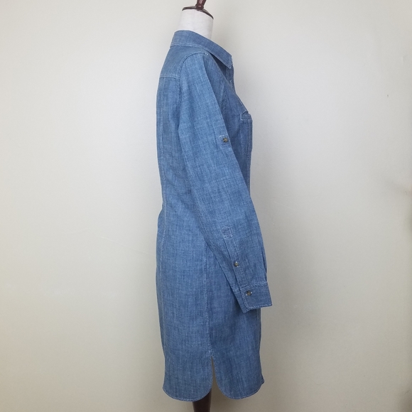 Brooks Brothers Chambray Shirt Dress Size 8 - Picture 4 of 8